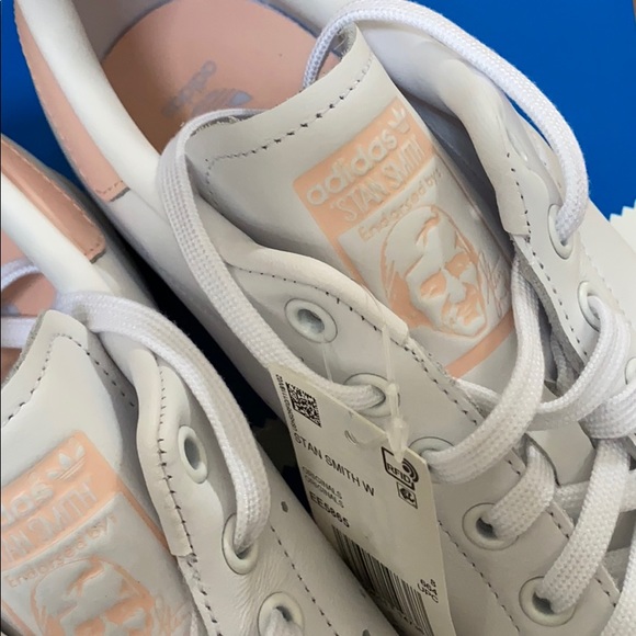 🔥NIB Adidas Stan Smith Tennis Sneakers White/Pink - Picture 9 of 9